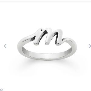 James Avery script initial ring